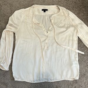 Satin J.Crew Pleated Blouse